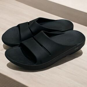 Oofos Ooahh Sport Black Slip On Sandal Slides Mens 11 Womens 13
